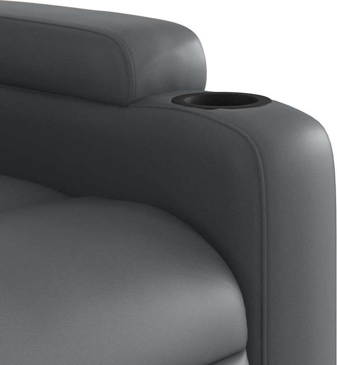 Actual product image vidaXL Massage chair grey imitation leather,Colour: Grey,Material