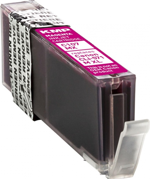 Actual product image KMP C107MX Ink cartridge comp. with Canon CLI-571 XL M (M)