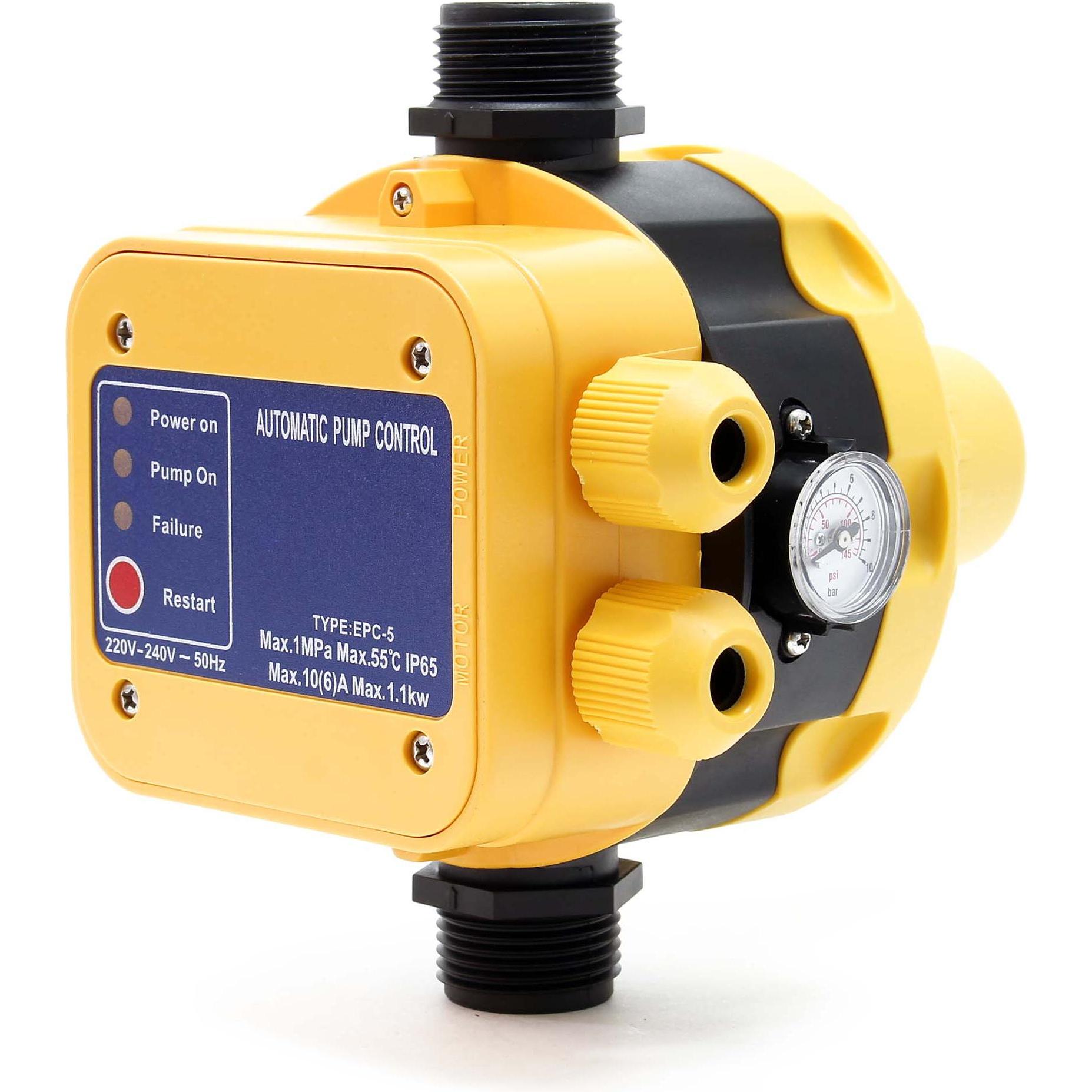 Thumbnail - Wiltec, Wasserpumpe, Druckschalter EPC-5 230V 1-phasig Pumpensteuerung Hauswasserwerk (Hauswasserpumpe)