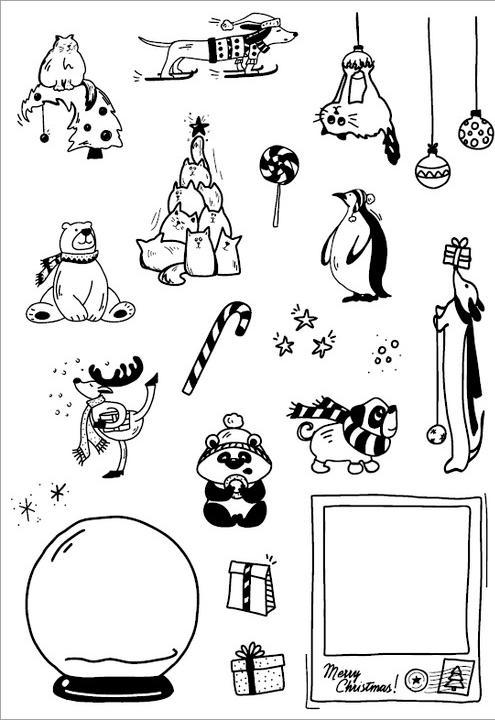 Immagine prodotto VBS Timbro in silicone "Animali di Natale