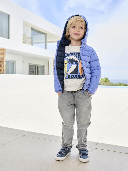Image du produit Vertbaudet Jungen Light-Steppjacke mit Kapuze und Recycling-Polyester (140)