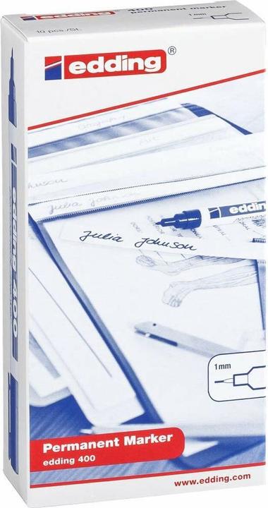 Image du produit Edding 400 Marqueur permanent bleu 10 pièces(s) (10x)