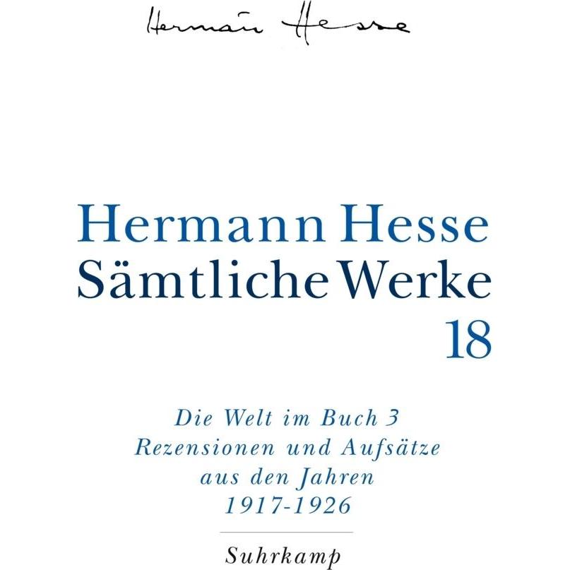 Thumbnail - Hesse,H.:Sämtl.Werke.18 Welt im Buch.3, Fachbücher