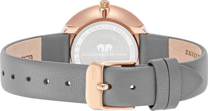 Produktbild Damen Quarzuhr Pearl Echtleder Grau - 32216 (Analoguhr, 32 mm)