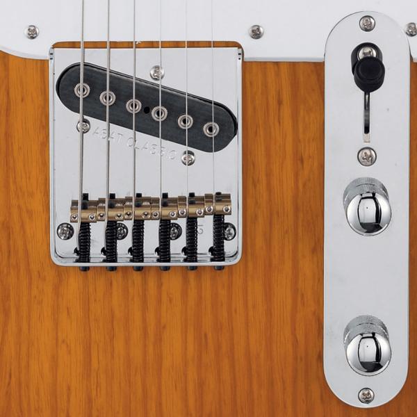 Actual product image G&L GL Guitars electric guitar ASAT Classic Tribute Tobacco Sunburst with cable (Electric guitar, Swamp ash, Maple, Nickel, Chromed, Plastic)