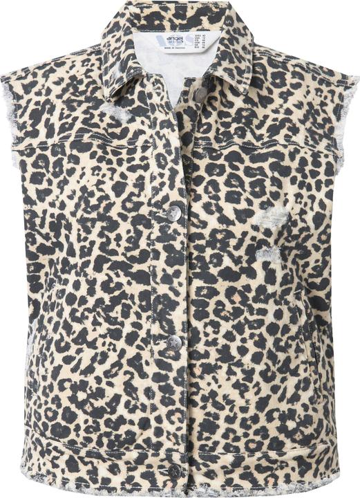 Produktbild Angel of Style Jeansweste, Straight Fit, Leo, Fransenkanten (58)