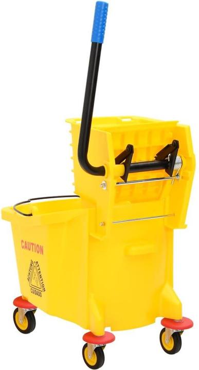 Produktbild vidaXL Mopp-Eimer mit Presse und Rollen Gelb 36 L Polypropylen (1 Stk.)