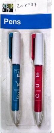 Produktbild OneBig Element Kugelschreiber Periodensystem 2erPack (Pink, Weiss, Blau, 2 x)