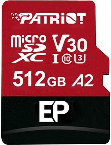 Produktbild Patriot EP A2 Speicherkarte 512 GB MicroSDXC V30 U3 Klasse 10 (PEF512GEP32MCX) (512 GB, microSDXC, U3, UHS-III)