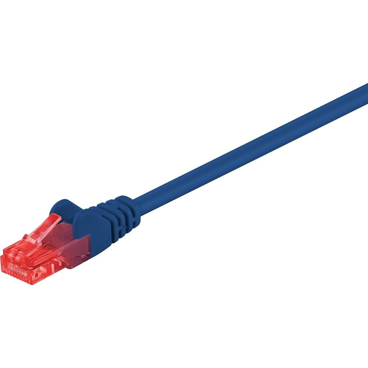 Goobay CAT 6 Patchkabel, U/UTP, Blau, 3 m (U/UTP, CAT6, 3 m), Netzwerkkabel
