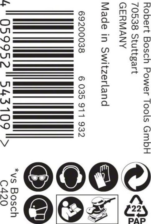 Actual product image Bosch Professional Zubehör Expert C470 Sandpaper roll for hand sanding,93 mm x 50 m, G 120 (120)