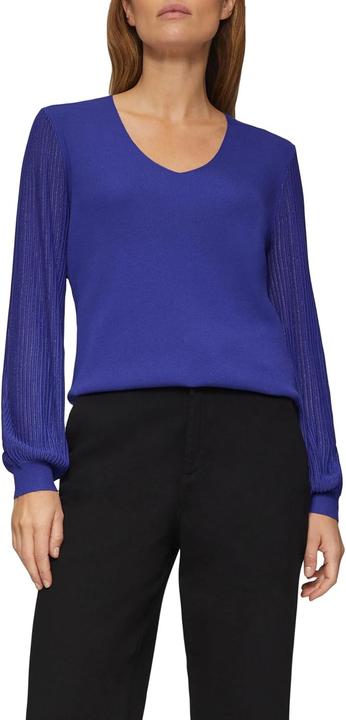 Produktbild s.Oliver Strickpullover Strickpullover mit semitransparenten Ärmeln (36)