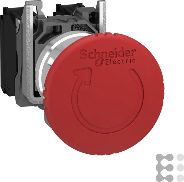 Produktbild Schneider Electric Emergency Stop Red 40mm Twist reset 2NC