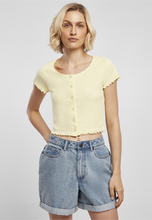 Produktbild Urban Classics Ladies Cropped Button Up Rib Tee (XXL)