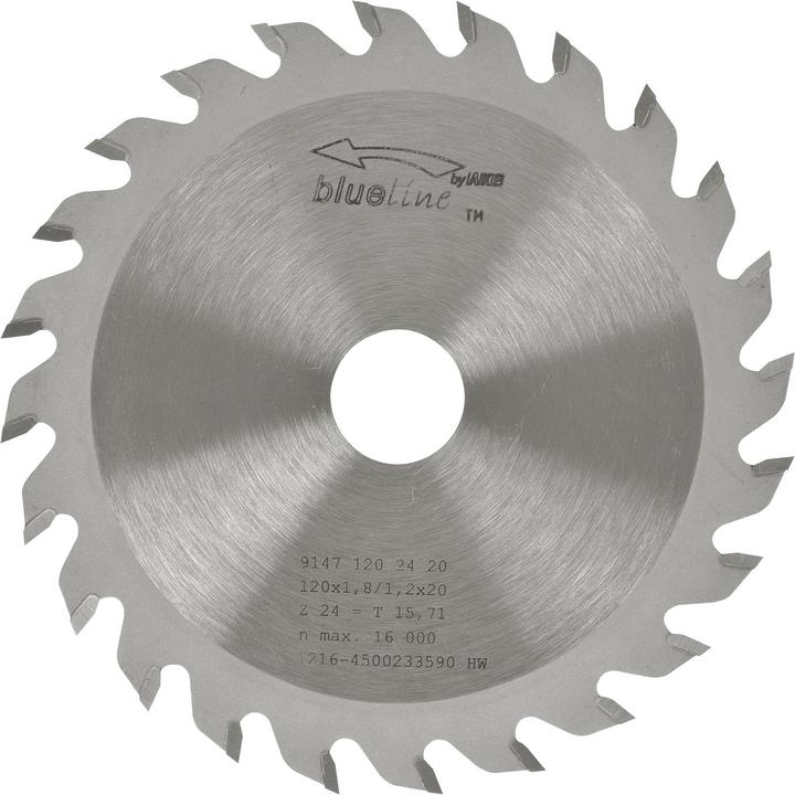Actual product image Ake Circular saw blade HW ø 120 x 1.2 x 20 mm Z24 alternate tooth (WZ) positive