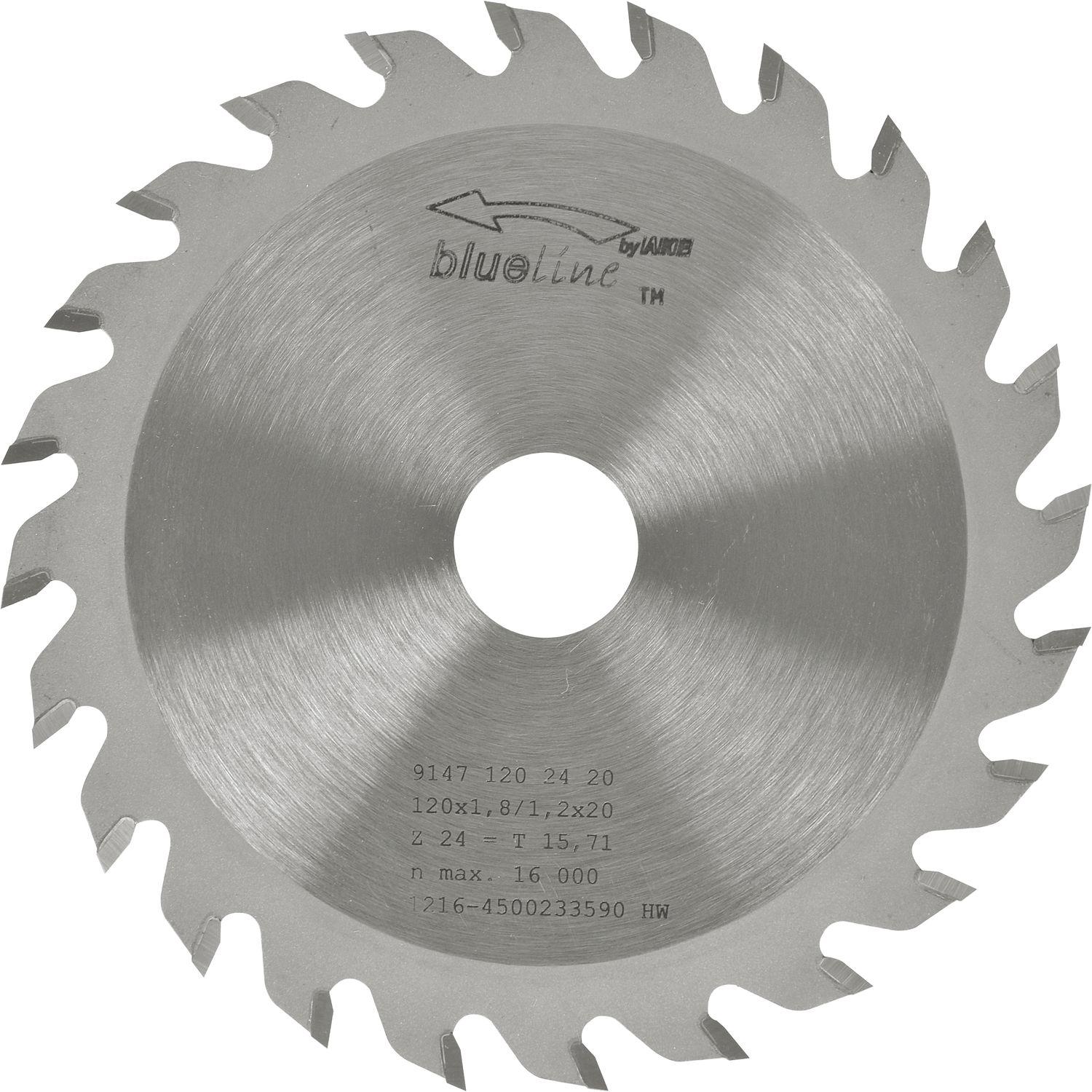 Ake, Sägeblatt, Kreissägeblatt HW ø 120 x 1,2 x 20 mm Z24 Wechselzahn (WZ) positiv