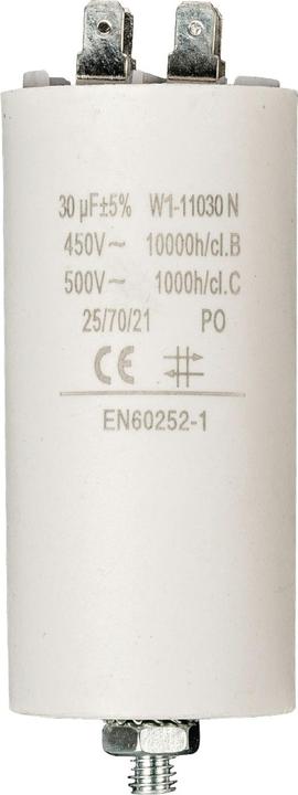 Magni Anlaufkondensator Betriebskondensator 30uF 30µF mit STECKER (Motorkondensator)