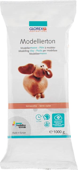 Produktbild Modellierton terracotta 1000g lufthärtend