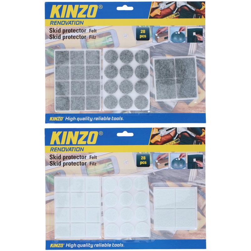 Kinzo, Möbelgleiter + Schutzpuffer, Skid pads FT 28pc 3as (Filzgleiter, 28 Stück)