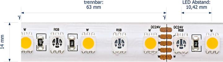 Immagine prodotto Sigor 19,2W/m Strisce LED colorate RGB/4000K 5m (RGB, 500 cm)