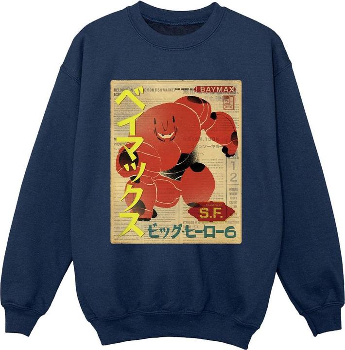 Immagine prodotto Disney Big Hero 6 Baymax Baymax Newspaper Felpa Ragazzi (140, 146)