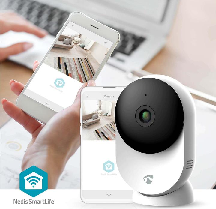 Actual product image Nedis SmartLife indoor camera | Wi-Fi | 3MP Full HD 1296p | Cloud storage (optional) / microSD (not en (2304 x 1296 Pixels)