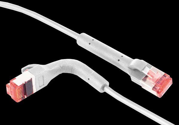 Actual product image S-Conn Flexline patch cable U/FTP Cat. 6A with bendable plug white 0.5m (U/FTP, CAT6a, 0.50 m)
