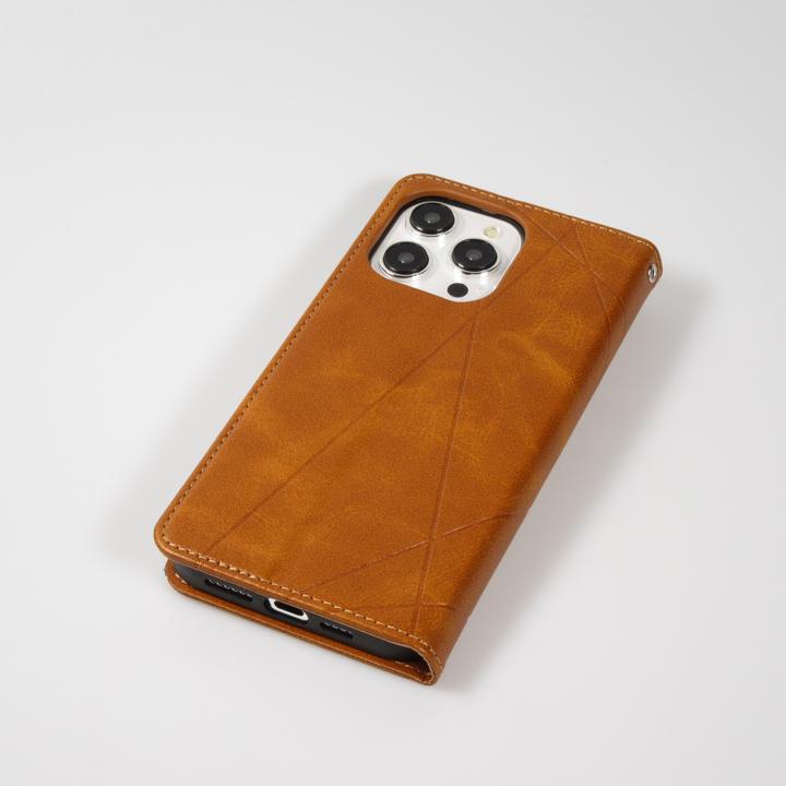 Produktbild PhoneLook Hülle Flip Geometrisch Hellbraun (Apple iPhone 15 Pro)