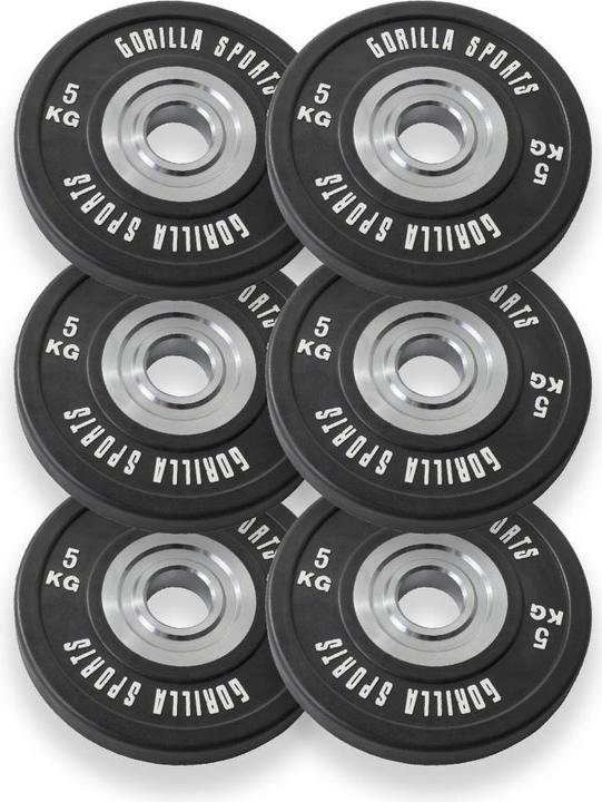 Produktbild Gorilla Sports Bumper Plates (6 x 5 kg)