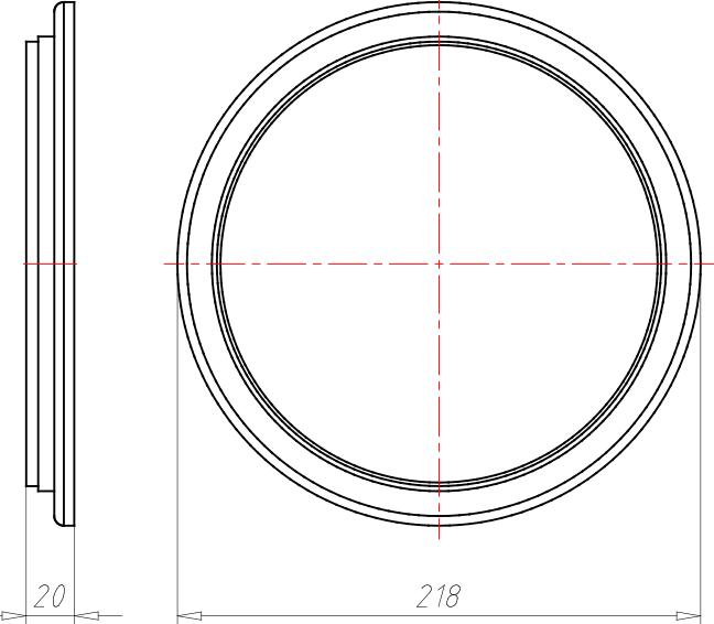 Actual product image Kaiser KAI 1282-06 Installation housing HaloX 180 front part ceiling outlet D180mm for in-situ concrete