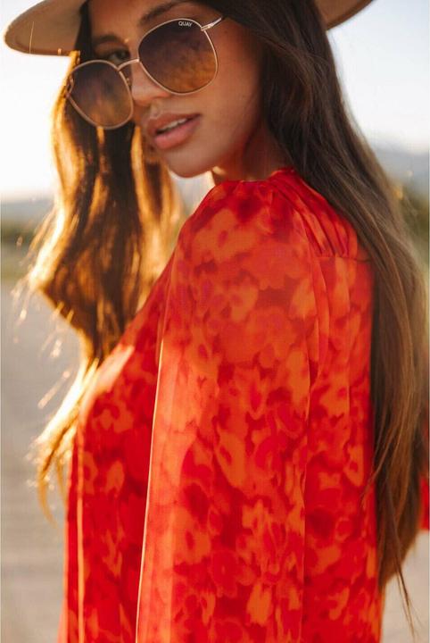 Actual product image Freeman T. Porter 's dress freean t porter juna blurred flowers (M)