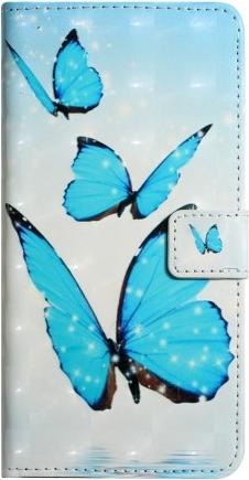 Produktbild Cover-Discount Google Pixel 6 Pro - Etui Glitzer Effekt Schmetterling blau (Google Pixel 6 Pro)