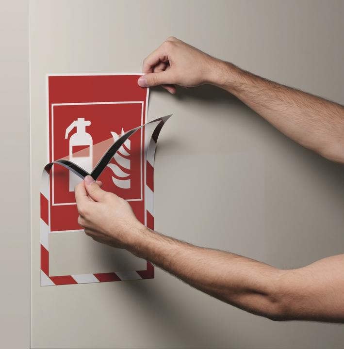 Produktbild Durable MAGNETRAHMEN SECURITY A4 rot/weiss (A4)