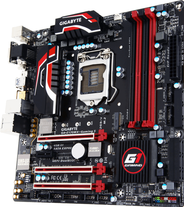 Actual product image Gigabyte GA-Z170MX-Gaming 5 (LGA 1151, Intel Z170, mATX)