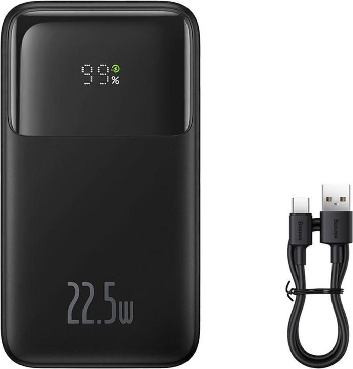 Baseus Powerbank Comet 20000mAh, USB do USB-C, 22.5W (nero) (20000 mAh, 22.50 W, 77 Wh)