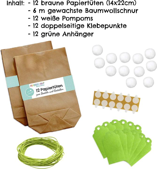 Image du produit Papierdrachen Lapins de Pâques - Sacs (50 x)