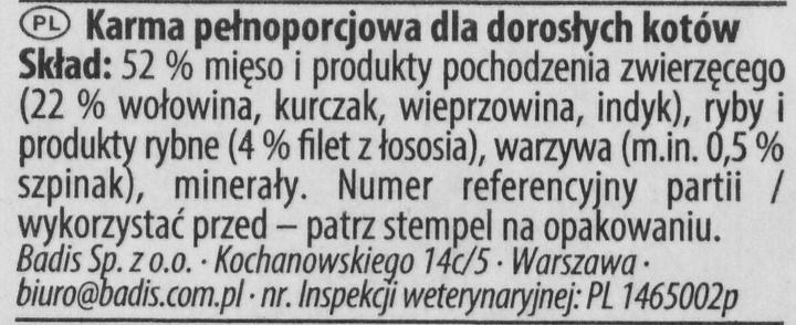 Produktbild animonda Vom Feinsten Schlemmerkern Mit Rind, Lachsfilet + Spinat (Adult, 1 Stk., 100 g)