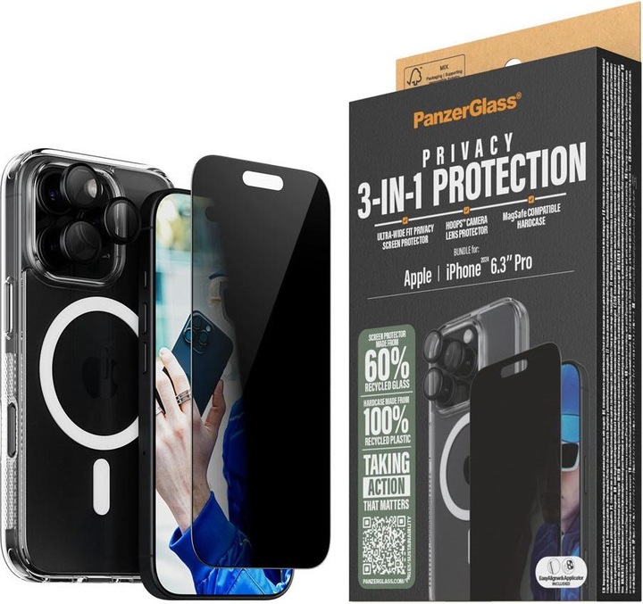 Actual product image PanzerGlass Privacy (1 Piece, Apple iPhone 16 Pro)