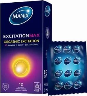 Immagine prodotto Manix Excitation Max" Orgasmic Excitation - 12 preservativi da orgasmo per una sensazione di piacere (12 pz.)