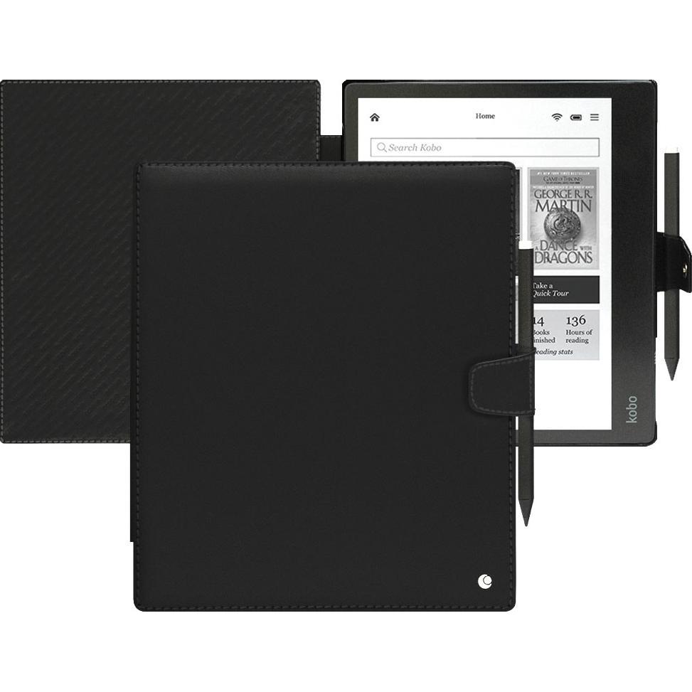 Noreve Lederschutzhülle horizontal (Kobo Elipsa 2E), Tablet Hülle, Schwarz
