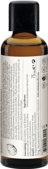 Immagine prodotto Farfalla Olio di mela biologico del nocciolo di albicocca che coccola il tempo (Olio corpo, 75 ml)