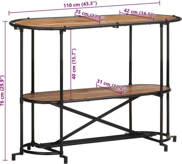 Produktbild vidaXL Konsolentisch (42 x 42 x 76 cm)