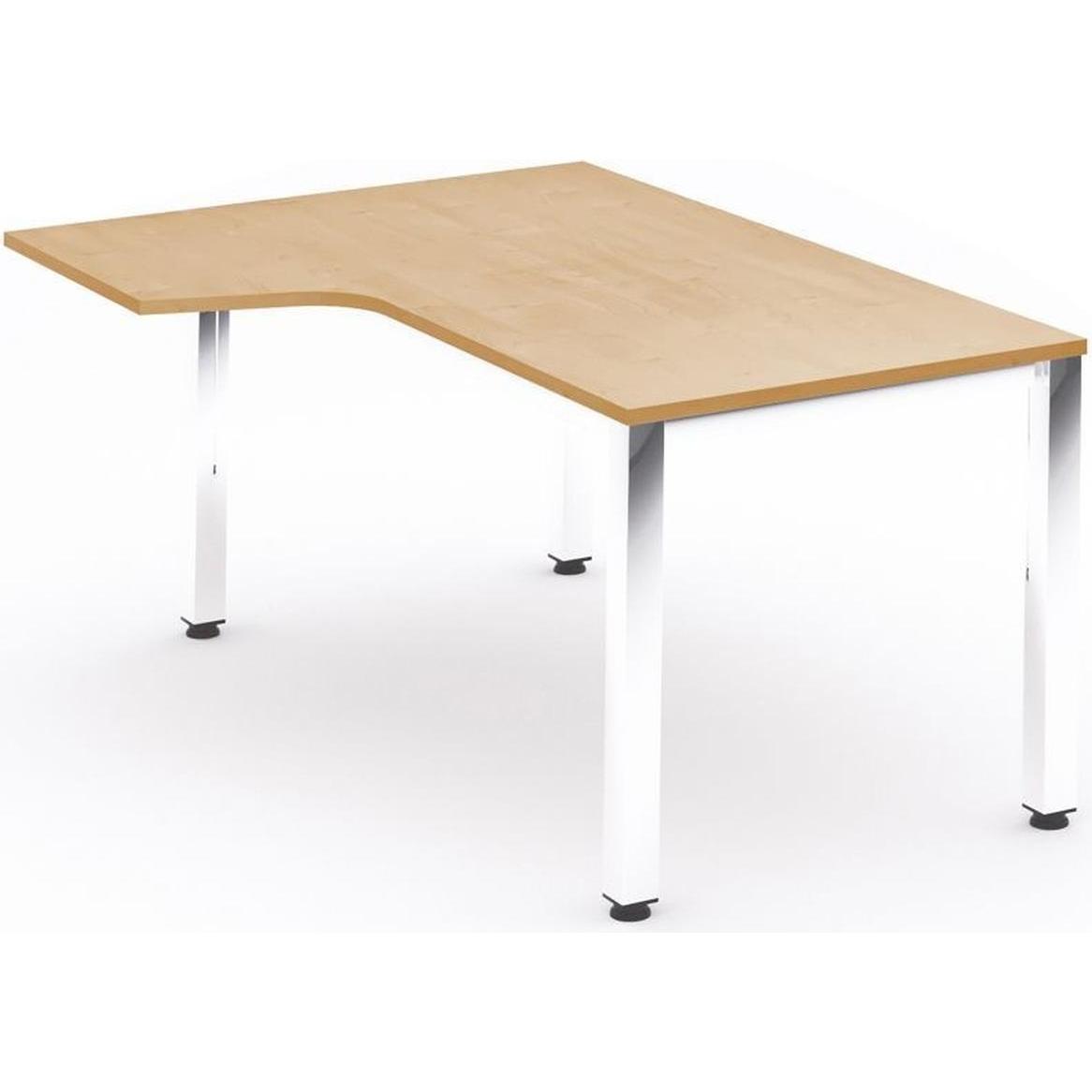 Rocada, Schreibtisch, Schreibtisch Executive L-Form links BxTxH 180x120x73cm Gestell verchromt Platte Melamin buche
