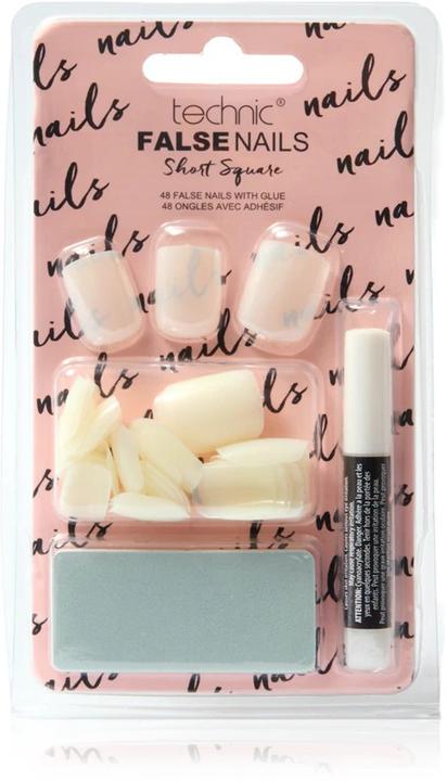 Actual product image Technic False Nails Short Square (Artificial nails)