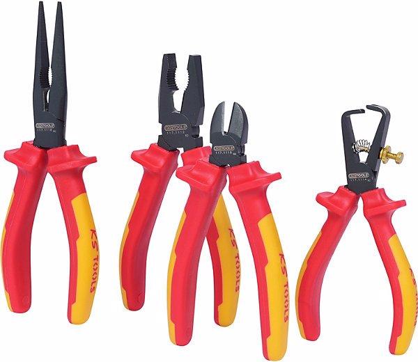 Produktbild KS Tools ERGOTORQUE VDE Zangen-Satz, 4 Teile, Variante 2, matt verchromt