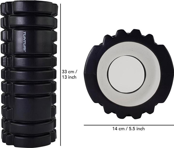Produktbild Tunturi Yoga Schaumblock Massageroller 33 cm Schwarz (13 cm)