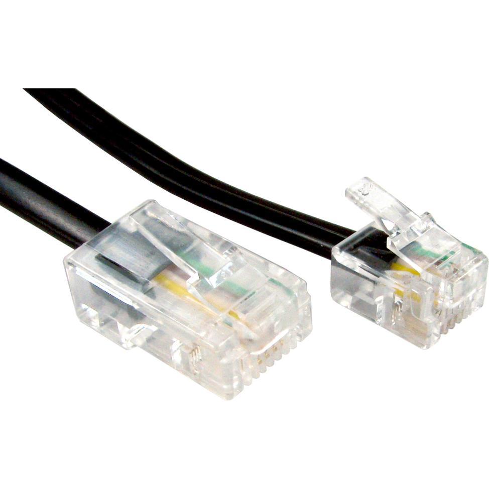 Cables Direct CDL 15m RJ11 to RJ45 Cable - Black, Telefon Zubehör