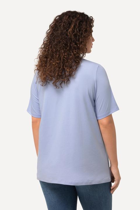 Immagine prodotto Ulla Popken T-shirt dal taglio svasato con scollo a girocollo e mezze maniche (62)