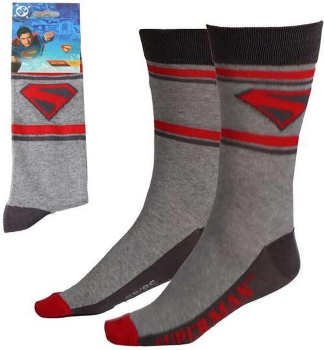 Produktbild Cerdá DC Comics Socken Superman Logo Grey 38-45 (Einzelpack, 38 - 45)