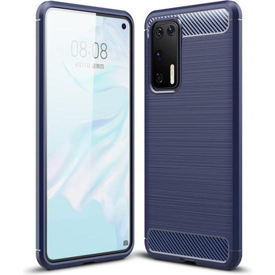 MU Style Carbon Fiber TPU Softcase Series (Huawei P40), Smartphone Hülle, Blau